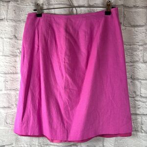 Vintage Haggar Below The Knee Pink Pencil Skirt Size 10 Y2K 90's Linen